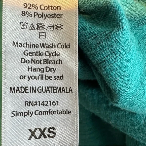 LuLaRoe Heather Green Single Pocket Short Sleeve Carly Swing Dress Size XXS - Picture 5 of 5